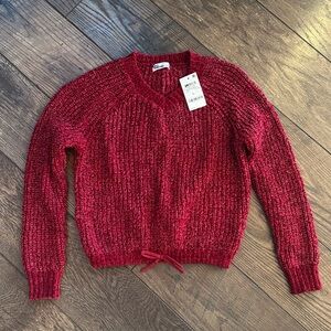 Epic Threads Girls Red V-Neck Sweater New With Tags